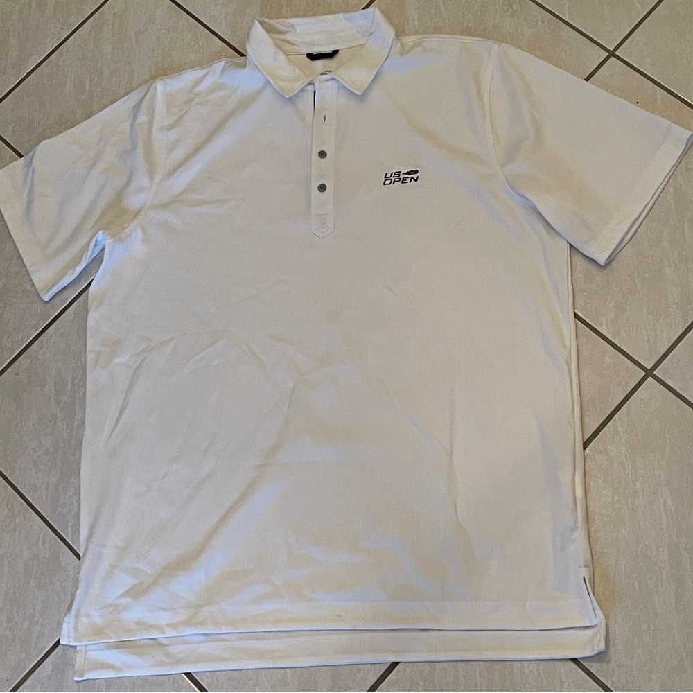 US Open Tennis - White Polo Shirt- Mens  XXL- Zero Restriction